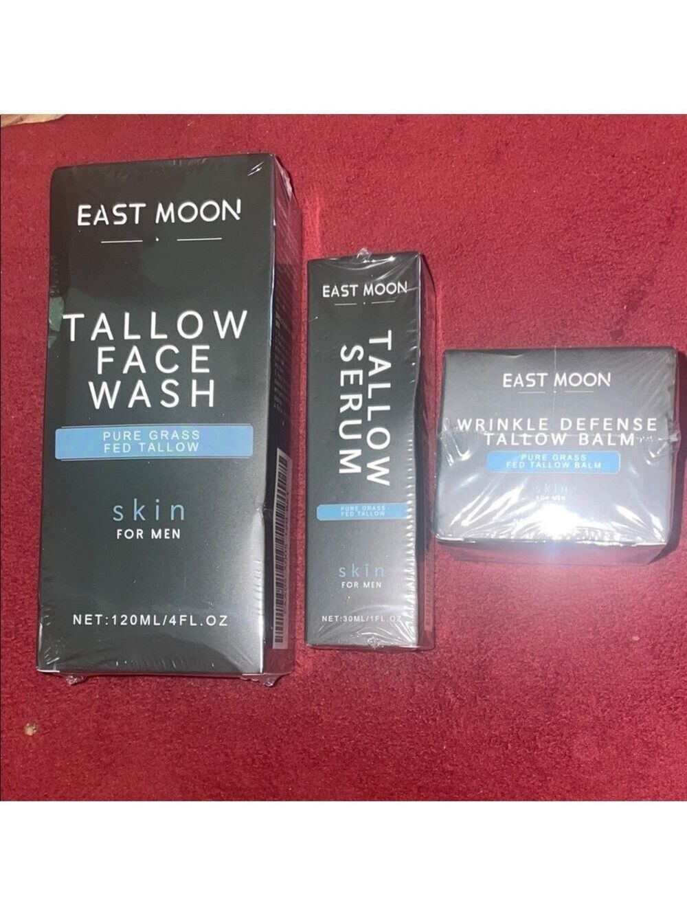 East Moon 3PCS Skin Care For Men,Tallow Balm Face Moisturizer